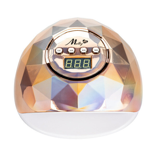 UV LED-lamp MollyLux F6 86W Diamond Holographic Gold hind ja info | Maniküüri, pediküüri tarvikud | kaup24.ee