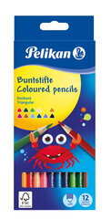 Värvilised pliiatsid Pelikan, 12 tk hind ja info | Kunstitarbed, voolimise tarvikud | kaup24.ee