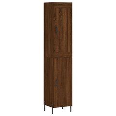 vidaXL kõrge kapp, pruun tamm, 34,5x34x180 cm, tehispuit цена и информация | Комоды | kaup24.ee