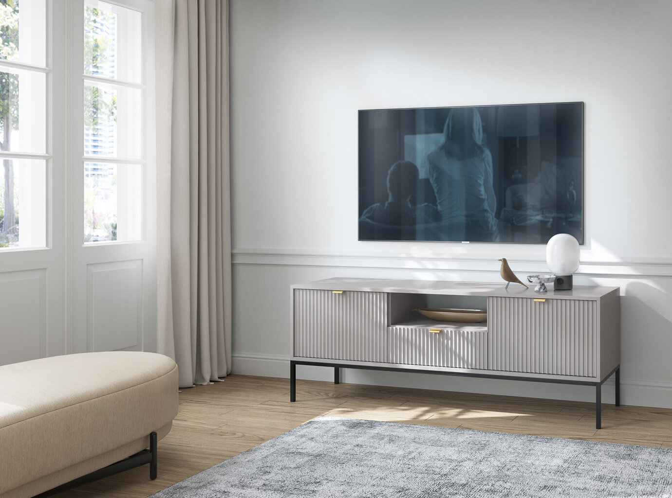TV-alus AKL Furniture Nova Sands RTV154, hall цена и информация | TV alused | kaup24.ee