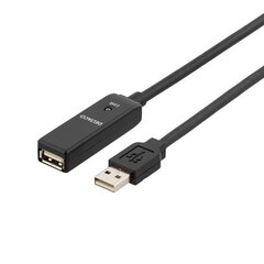 Deltaco, USB-A - USB-A 2.0, 15 m hind ja info | Kaablid ja juhtmed | kaup24.ee