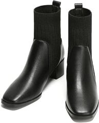 Кожанные женские ботинки на каблуке C.Paravano, черные цена и информация | Женские сапоги | kaup24.ee