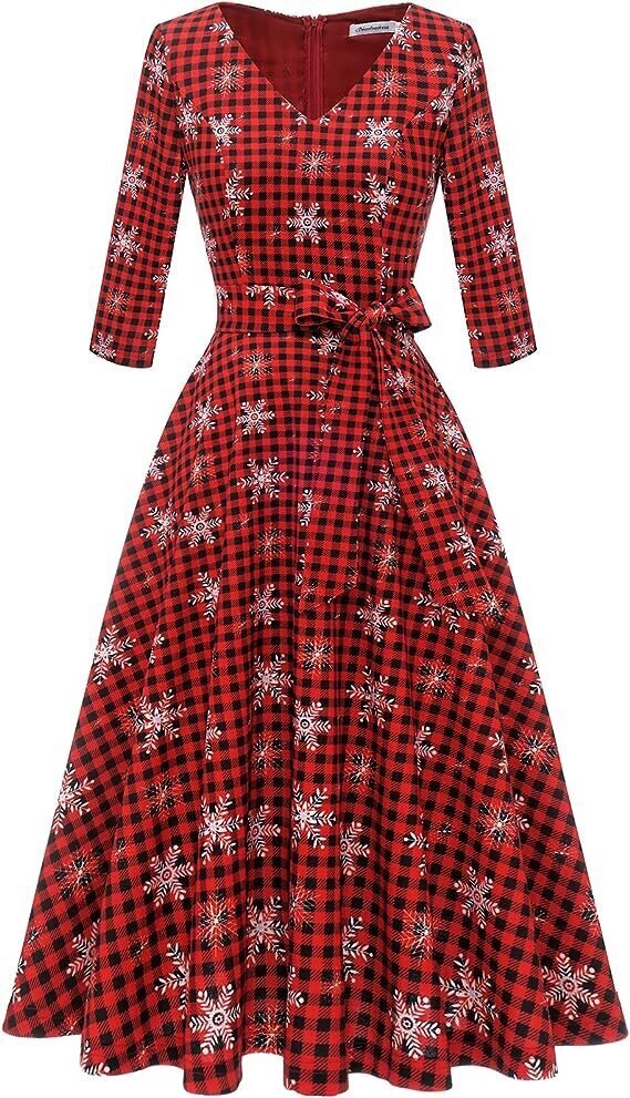 Kleit naistele Bbonlinedress, punane/must hind ja info | Kleidid | kaup24.ee