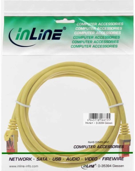 InLine, RJ45 S/FTP Cat.6, 0.5 m (76450Y) hind ja info | Kaablid ja juhtmed | kaup24.ee