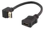 Deltaco, HDMI M- HDMI F, 0.2 m