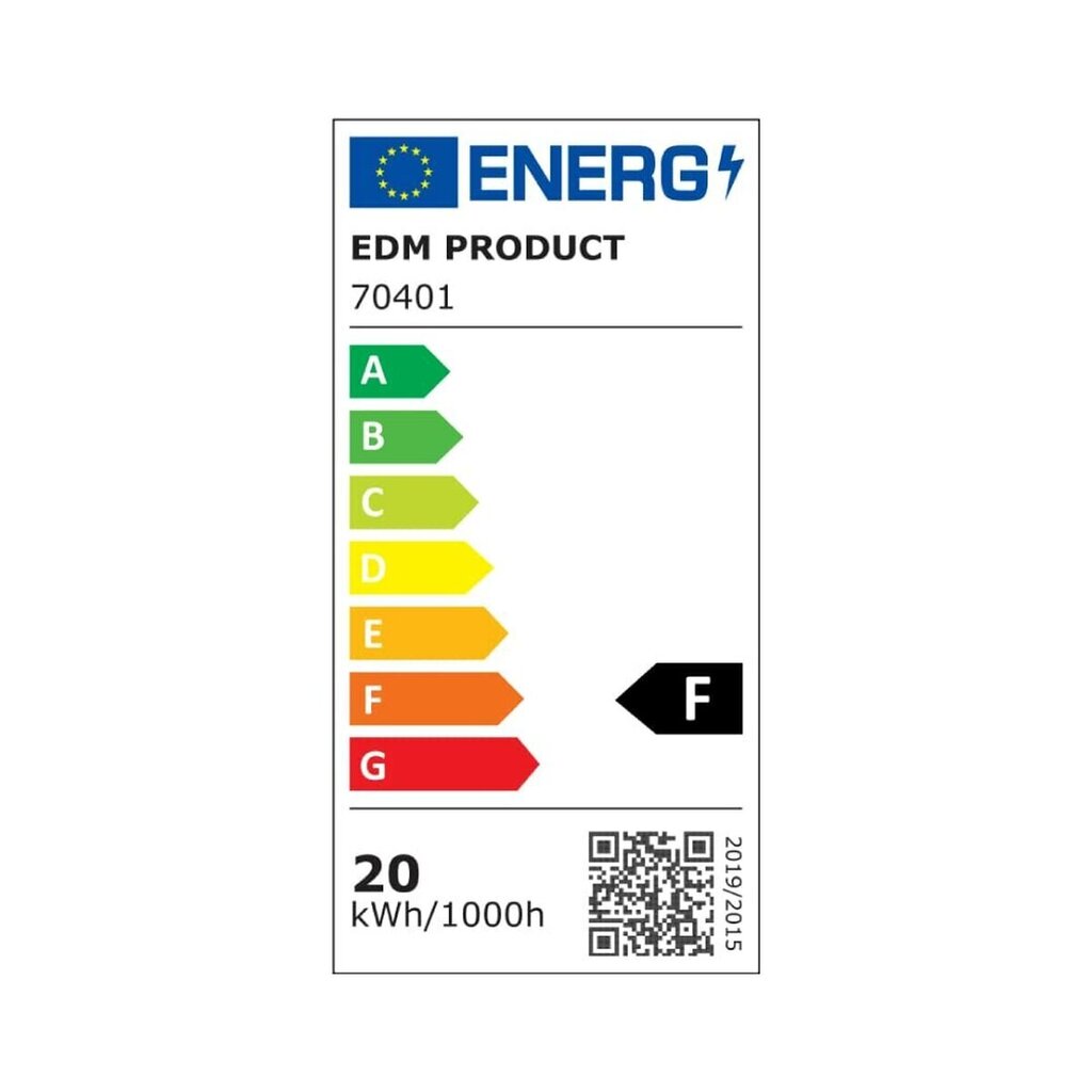 LED spotlight EDM Black Series 1520 Lm 20 W 6400K цена и информация | Aia- ja õuevalgustid | kaup24.ee