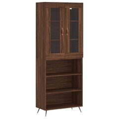 vidaXL kõrge kapp, pruun tamm, 69,5 x 34 x 180 cm, tehispuit цена и информация | Комоды | kaup24.ee