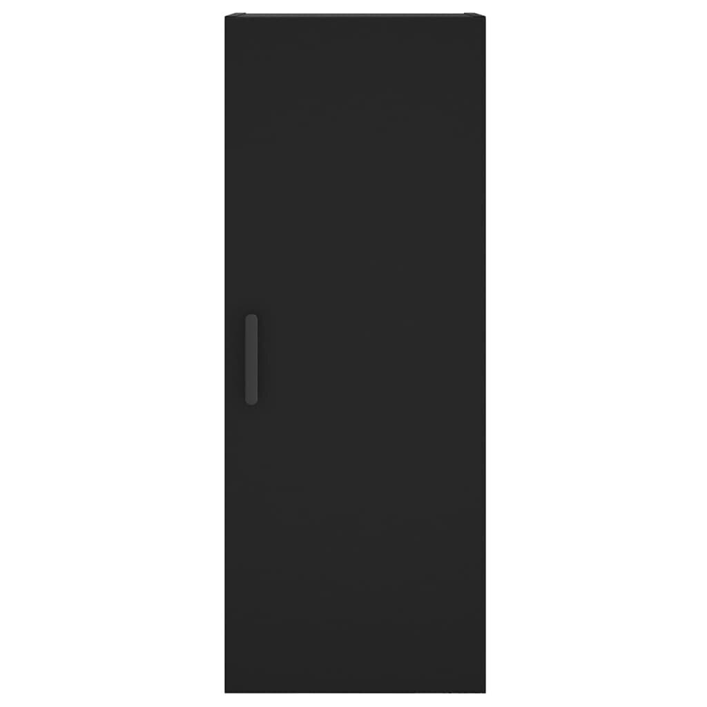 vidaXL kõrge kapp, must, 34,5 x 34 x 180 cm, tehispuit hind ja info | Kummutid | kaup24.ee