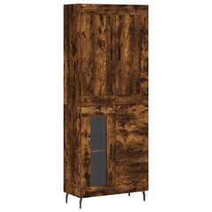 vidaXL kõrge kapp, suitsutatud tamm, 69,5 x 34 x 180 cm, tehispuit цена и информация | Комоды | kaup24.ee