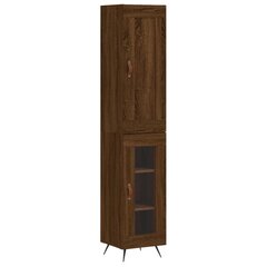 vidaXL kõrge kapp, pruun tamm, 34,5x34x180 cm, tehispuit цена и информация | Комоды | kaup24.ee