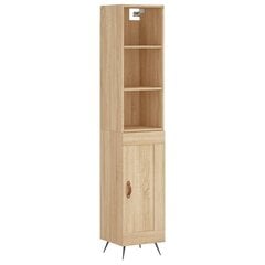 vidaXL kõrge kapp, Sonoma tamm, 34,5 x 34 x 180 cm, tehispuit цена и информация | Комоды | kaup24.ee