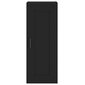 vidaXL kõrge kapp, must, 34,5 x 34 x 180 cm, tehispuit hind ja info | Kummutid | kaup24.ee