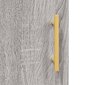 vidaXL kõrge kapp, hall Sonoma tamm, 69,5 x 34 x 180 cm, tehispuit hind ja info | Kummutid | kaup24.ee