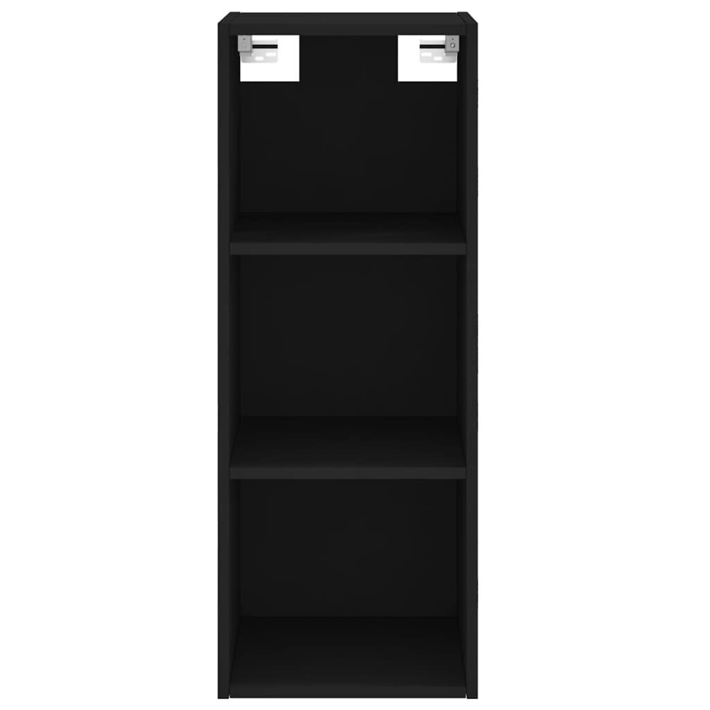 vidaXL kõrge kapp, must, 34,5 x 32,5 x 180 cm, tehispuit hind ja info | Kummutid | kaup24.ee