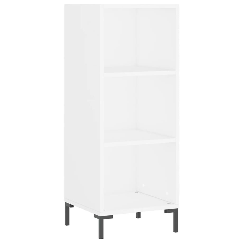 vidaXL kõrge kapp, kõrgläikega valge, 34,5 x 32,5 x 180 cm, tehispuit hind ja info | Kummutid | kaup24.ee