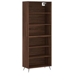 vidaXL kõrge kapp, pruun tamm, 69,5 x 32,5 x 180 cm, tehispuit цена и информация | Комоды | kaup24.ee