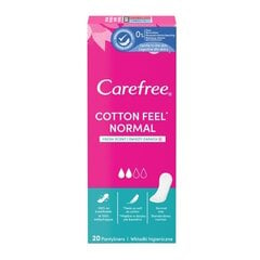 Pesukaitsmed puuvilla ekstraktiga Carefree Normal Fresh Scent, 20 tk hind ja info | Tampoonid, hügieenisidemed, menstruaalanumad | kaup24.ee