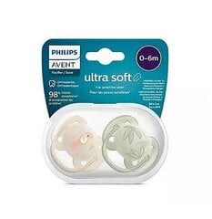 Соски Philips Avent SCF091/07, 2 шт, 0-6 мес, оранжевый/зеленый цвет цена и информация | Соски на бутылочку | kaup24.ee