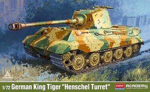 Liimitav mudel Academy 13423 German King Tiger Henschel Turret 1/72 hind ja info | Liimitavad mudelid | kaup24.ee