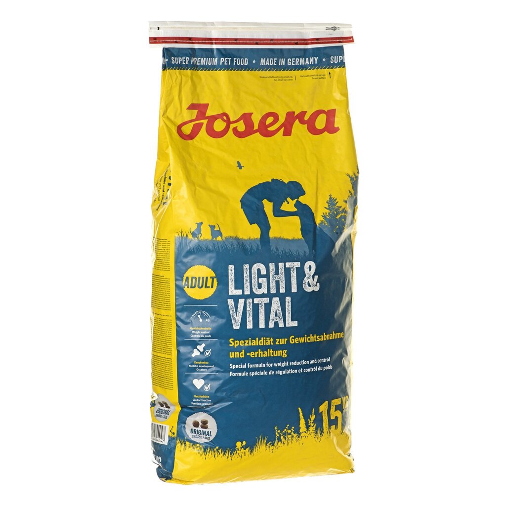 Josera vähem kaloreid Light & Vital, 15 kg hind ja info | Kuivtoit koertele | kaup24.ee