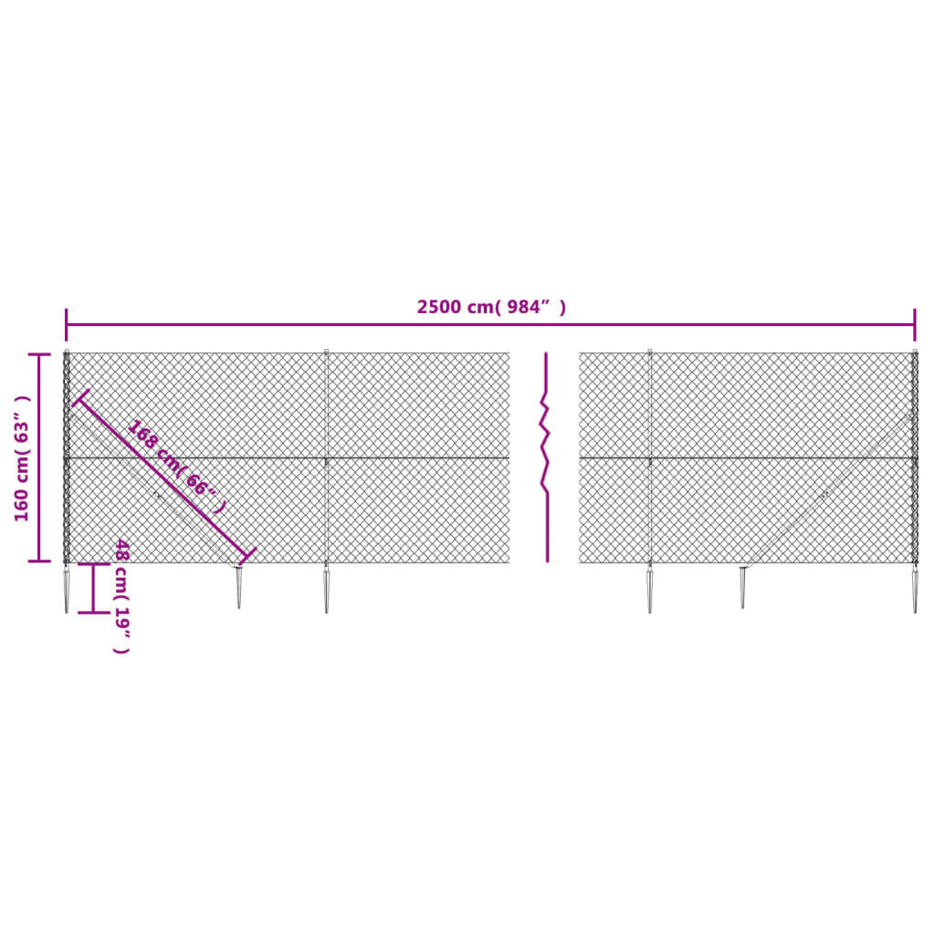 Võrkaed vidaXL, 1,6 x 25 m hind ja info | Aiad ja tarvikud | kaup24.ee