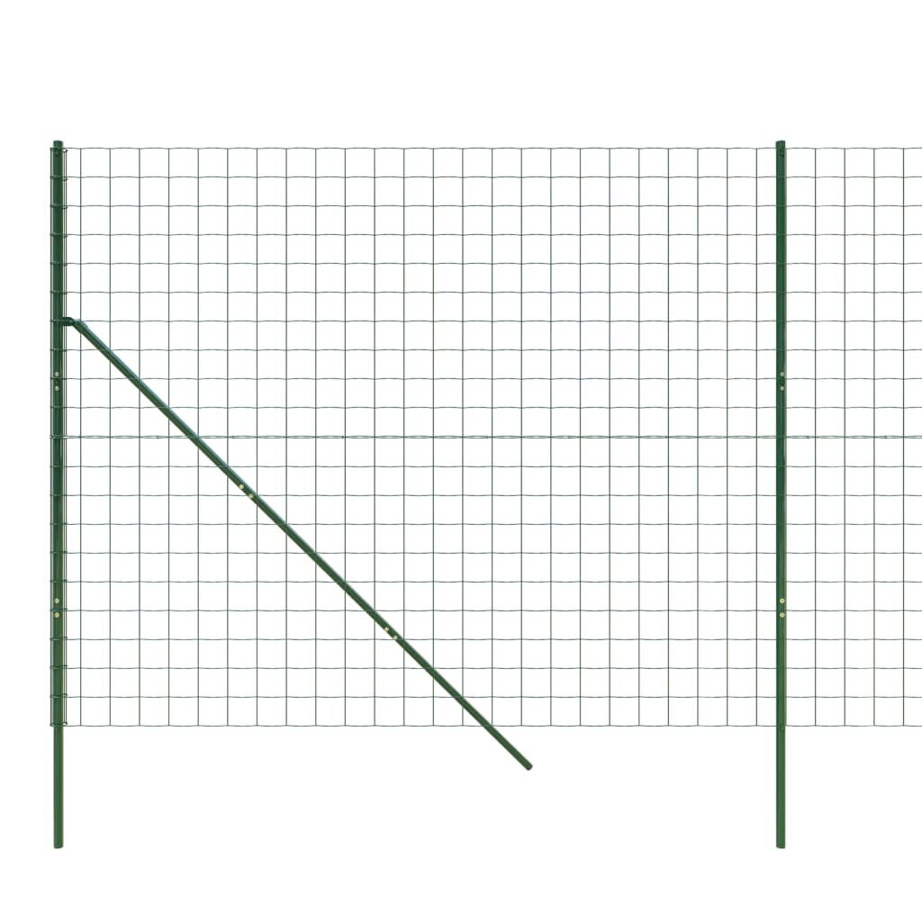 vidaXL traataed, roheline, 2 x 25 m, tsingitud teras hind ja info | Aiad ja tarvikud | kaup24.ee