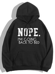 Dressipluus naistele "Nope, I am going back to bed", must цена и информация | Женские кофты | kaup24.ee