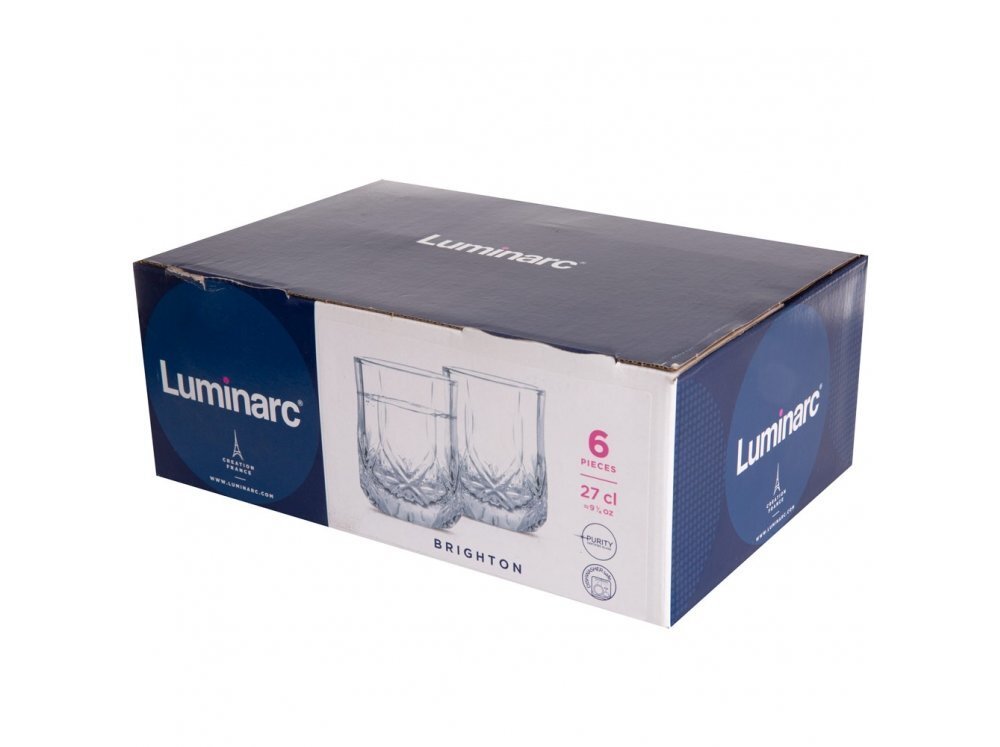 Klaasid Luminarc Brighton, 270 ml, 6 tk hind ja info | Klaasid, tassid ja kannud | kaup24.ee