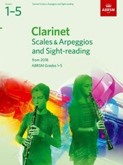 Clarinet Scales & Arpeggios and Sight-Reading, ABRSM Grades 1-5: from 2018 цена и информация | Книги об искусстве | kaup24.ee