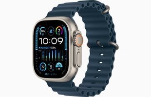 Apple Watch Ultra 2 GPS + Cellular, 49mm Titanium Case with Blue Ocean Band MREG3UL/A цена и информация | Смарт-часы (smartwatch) | kaup24.ee