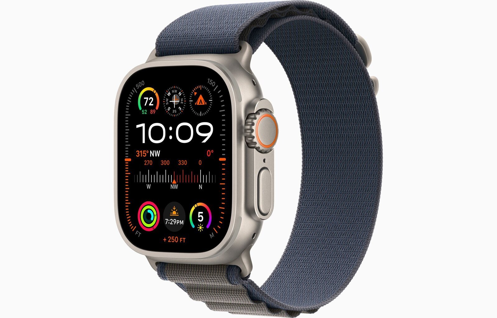 Apple Watch Ultra 2 GPS + Cellular, 49mm Titanium Case with Blue Alpine Loop - Small MREK3UL/A hind ja info | Nutikellad (smartwatch) | kaup24.ee