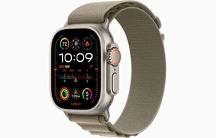 Apple Watch Ultra 2 GPS + Cellular, 49mm Titanium Case with Olive Alpine Loop - Medium MREY3EL/A цена и информация | Смарт-часы (smartwatch) | kaup24.ee