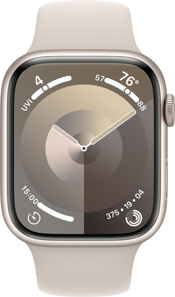 Apple Watch Series 9 GPS 41mm Starlight Aluminium Case with Starlight Sport Band - S/M - MR8T3ET/A цена и информация | Nutikellad (smartwatch) | kaup24.ee