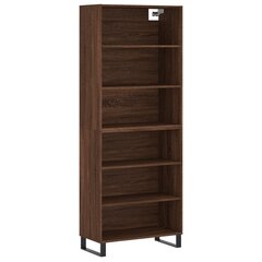 vidaXL kõrge kapp, pruun tamm, 69,5 x 32,5 x 180 cm, tehispuit цена и информация | Комоды | kaup24.ee