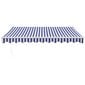 vidaXL sissetõmmatav varikatus sinine-valge 3x2,5 m kangas, alumiinium цена и информация | Päikesevarjud, markiisid ja alused | kaup24.ee