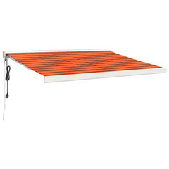 vidaXL sissetõmmatav varikatus oranž-pruun 3,5x2,5 m kangas/alumiinium hind ja info | Päikesevarjud, markiisid ja alused | kaup24.ee