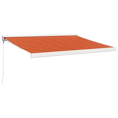 vidaXL sissetõmmatav varikatus oranž-pruun 3,5x2,5 kangas, alumiinium hind ja info | Päikesevarjud, markiisid ja alused | kaup24.ee
