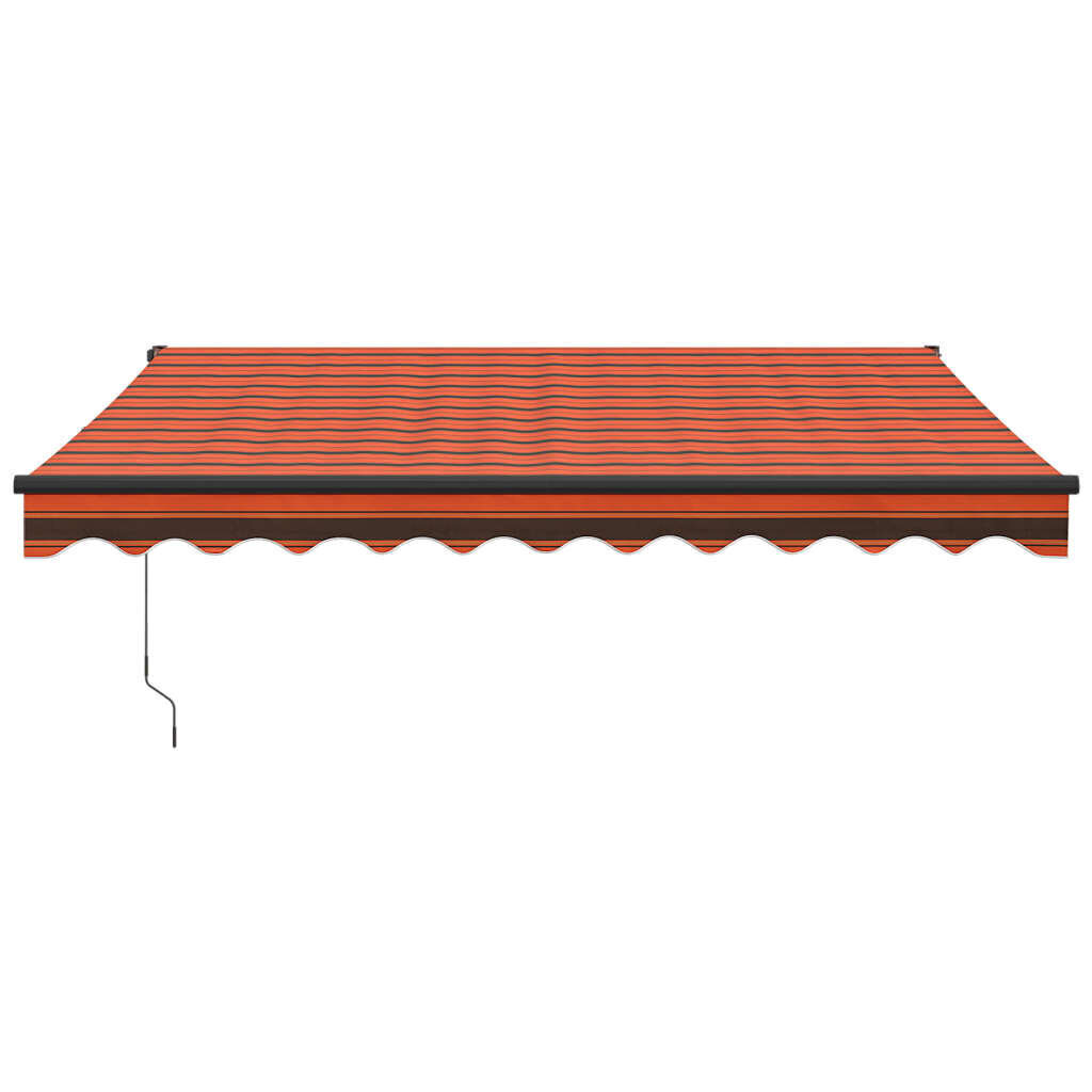 vidaXL sissetõmmatav varikatus oranž-pruun 3,5x2,5 m kangas/alumiinium hind ja info | Päikesevarjud, markiisid ja alused | kaup24.ee