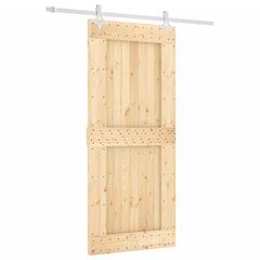 vidaXL liuguks tarvikutega, 90 x 210 cm, männipuit цена и информация | Межкомнатные двери | kaup24.ee