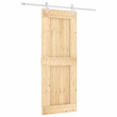 vidaXL liuguks tarvikutega 80 x 210 cm, männipuit цена и информация | Внутренние двери | kaup24.ee