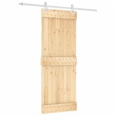 vidaXL liuguks tarvikutega 80 x 210 cm, männipuit цена и информация | Внутренние двери | kaup24.ee