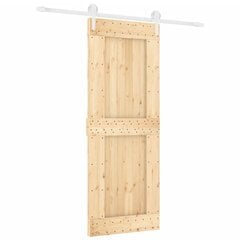 vidaXL liuguks tarvikutega 80 x 210 cm, männipuit цена и информация | Межкомнатные двери | kaup24.ee