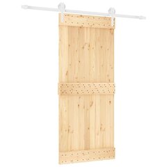 vidaXL liuguks tarvikutega, 90 x 210 cm, männipuit цена и информация | Межкомнатные двери | kaup24.ee