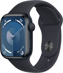 Apple Watch Series 9 GPS 41mm Midnight Aluminium Case with Midnight Sport Band - S/M MR8W3ET/A цена и информация | Смарт-часы (smartwatch) | kaup24.ee