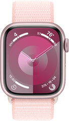Apple Watch Series 9 GPS 41mm Pink Aluminium Case with Light Pink Sport Loop MR953ET/A hind ja info | Nutikellad (smartwatch) | kaup24.ee