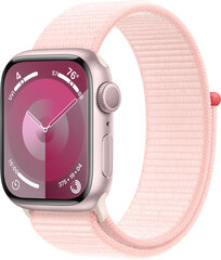 Apple Watch Series 9 GPS 41mm Pink Aluminium Case with Light Pink Sport Loop MR953ET/A hind ja info | Nutikellad (smartwatch) | kaup24.ee