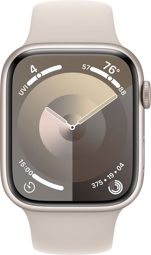 Apple Watch Series 9 GPS 45mm Starlight Aluminium Case with Starlight Sport Band - S/M MR963ET/A цена и информация | Nutikellad (smartwatch) | kaup24.ee