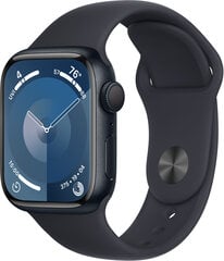 Apple Watch Series 9 GPS 45mm Midnight Aluminium Case with Midnight Sport Band - S/M - MR993ET/A цена и информация | Смарт-часы (smartwatch) | kaup24.ee