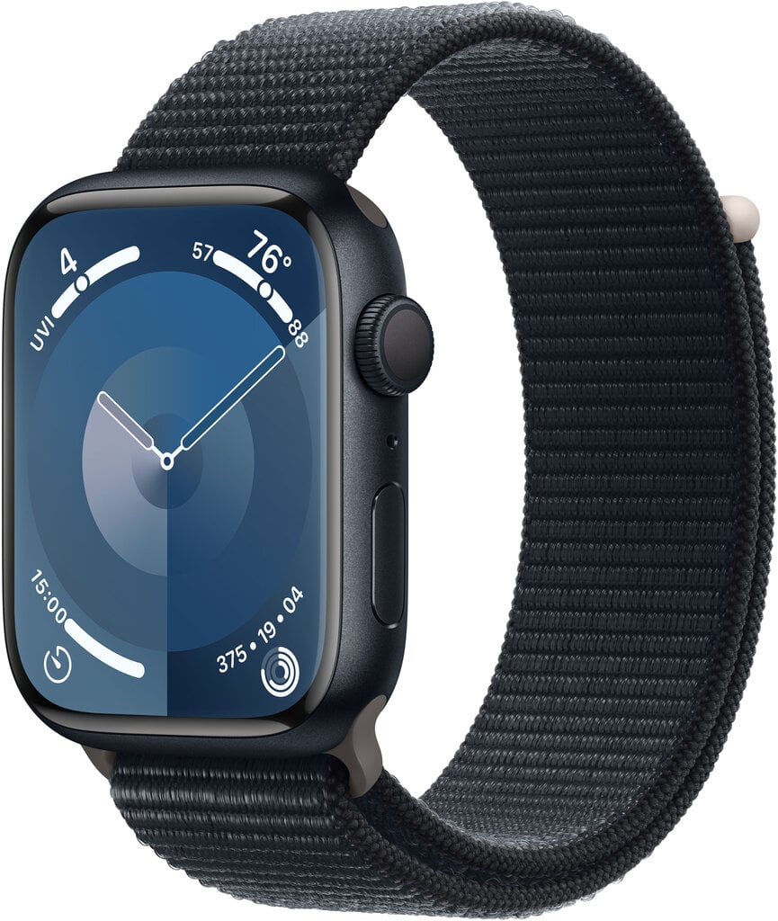 Apple Watch Series 9 GPS 45mm Midnight Aluminium Case with Midnight Sport Loop - MR9C3ET/A цена и информация | Nutikellad (smartwatch) | kaup24.ee