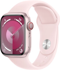 Apple Watch Series 9 GPS + Cellular 41mm Pink Aluminium Case with Light Pink Sport Band - M/L MRJ03ET/A hind ja info | Nutikellad (smartwatch) | kaup24.ee